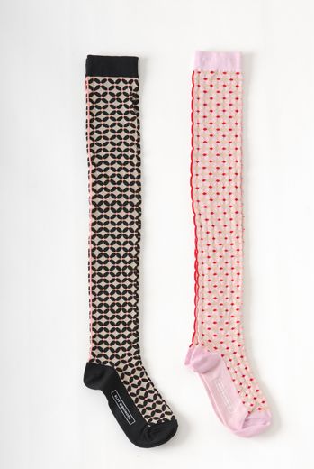SS11 FLOWER KNEE HIGH SOCKS